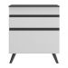 Balcão Cozinha para Cooktop 70 cm 1 Porta 1 Gaveta Veneza Multimóveis MP3706.964 Branco/Preto