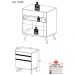 Balcão Cozinha para Cooktop 70cm 1 Porta 1 Gaveta Veneza Multimóveis V3706 Preto