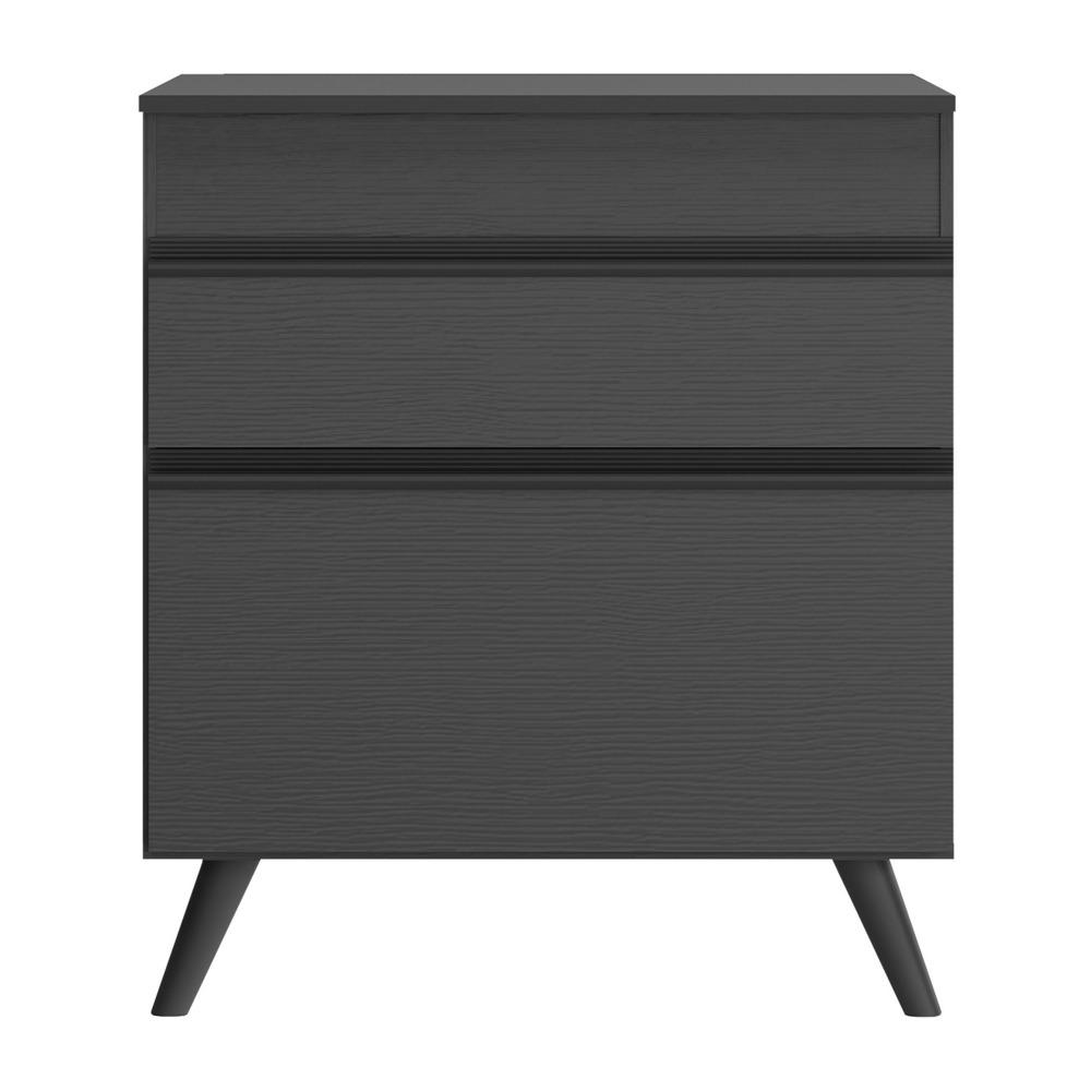 Balcão Cozinha para Cooktop 70cm 1 Porta 1 Gaveta Veneza Multimóveis V3706 Preto