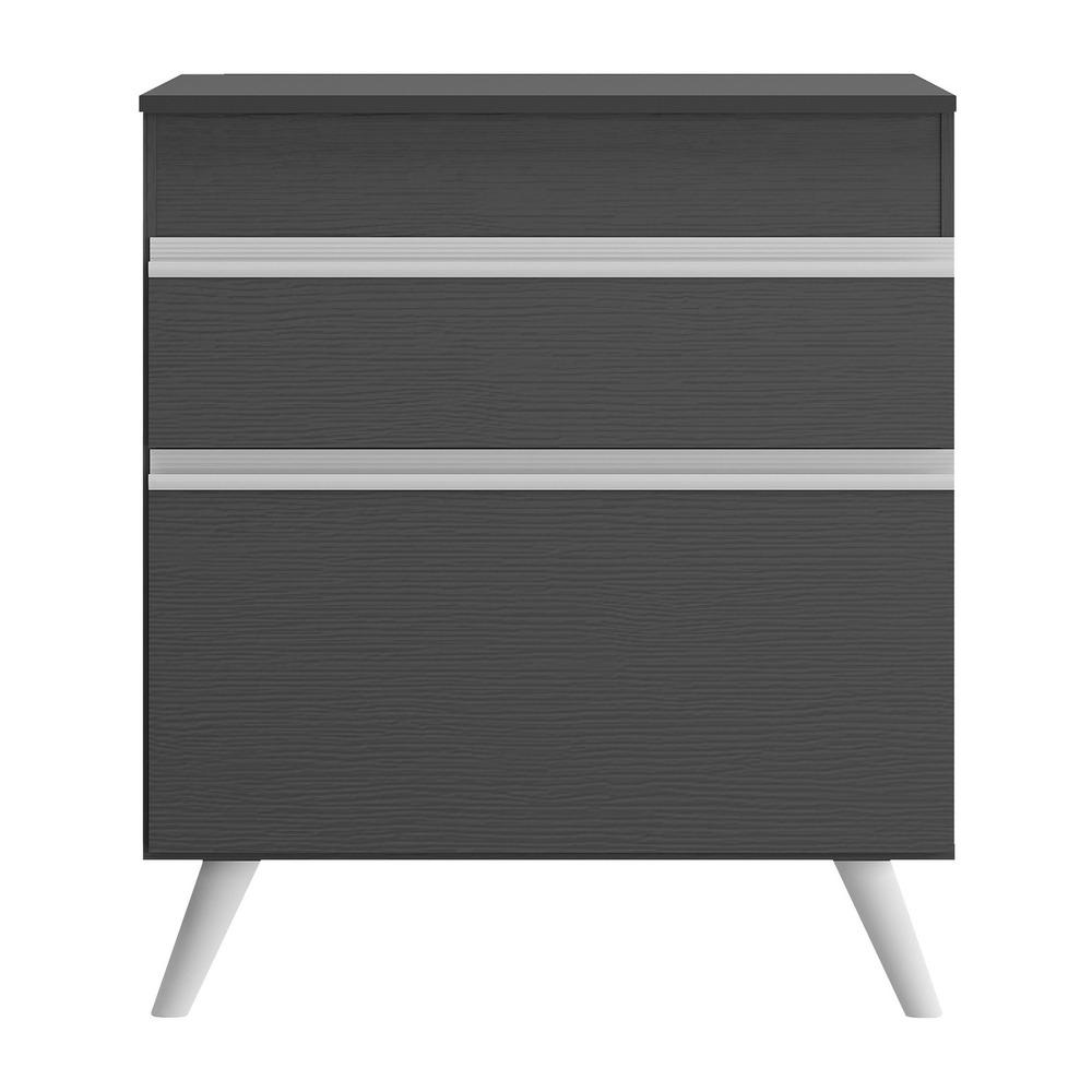 Balcão Cozinha para Cooktop 70cm 1 Porta 1 Gaveta Veneza Multimóveis V3706 Preto/Branco