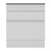 Balcão Cozinha para Cooktop 70cm com Rodapé  1 Porta 1 Gaveta Veneza Multimóveis V2118 Branco