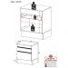 Balcão Cozinha para Cooktop 70cm com Rodapé  1 Porta 1 Gaveta Veneza Multimóveis V2118 Branco/Dourado
