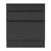 Balcão Cozinha para Cooktop 70cm com Rodapé  1 Porta 1 Gaveta Veneza Multimóveis V2118 Preto