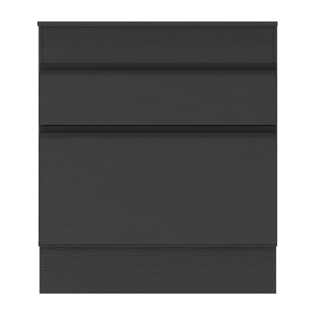 Balcão Cozinha para Cooktop 70cm com Rodapé  1 Porta 1 Gaveta Veneza Multimóveis V2118 Preto