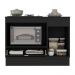 Balcão Cozinha para Cooktop e Forno 105cm 1 Porta 1 Gaveta com Rodapé Veneza Multimóveis MP2295 Preto/Dourado