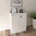 Balcão Escritório com Chave Multimóveis CR25046 Branco