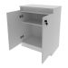 Balcão Escritório com Chave Multimóveis CR25046 Branco