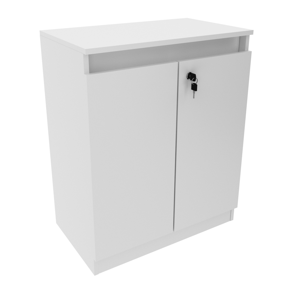 Balcão Escritório com Chave Multimóveis CR25046 Branco