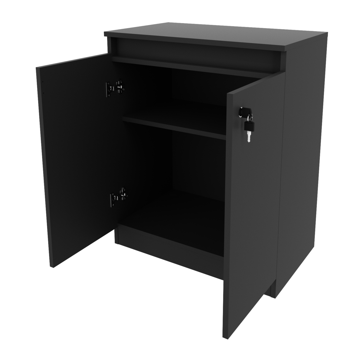 Balcão Escritório com Chave Multimóveis VCR25046 Preto