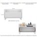 Balcão Gabinete Banheiro com Rodízios 80cm Multimóveis V2608 Branco