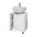Balcão Gabinete de Banheiro com 1 Porta e Rodízios 55,3cm Multimóveis CR10129 Branco