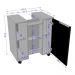 Balcão Gabinete de Banheiro com 1 Porta e Rodízios 55,3cm Multimóveis CR10129 Branco
