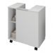 Balcão Gabinete de Banheiro com 1 Porta e Rodízios 55,3cm Multimóveis CR10129 Branco
