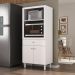 Balcão Multiuso 67,9cm 2 Portas 1 Gaveta para Forno e Micro-ondas Multimóveis CR20344 Branco