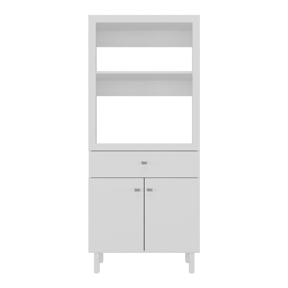 Balcão Multiuso 67,9cm 2 Portas 1 Gaveta para Forno e Micro-ondas Multimóveis CR20344 Branco