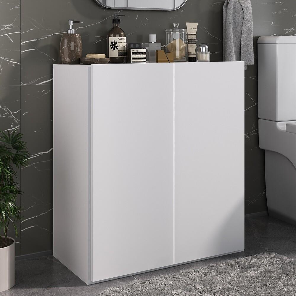 Balcão Multiuso Organizador para Banheiro 2 Portas 63cm Multimóveis MP5038 Branco