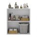 Balcão Multiuso Organizador para Banheiro 2 Portas 63cm Multimóveis MP5038 Branco