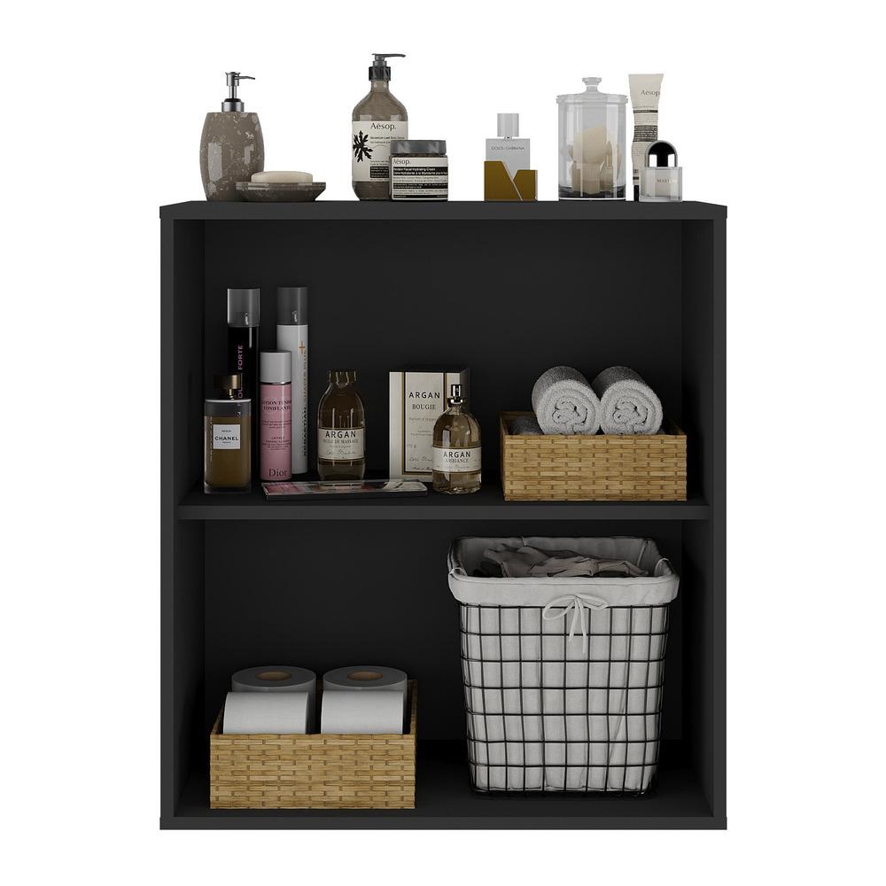 Balcão Multiuso Organizador para Banheiro 2 Portas 63cm Multimóveis MP5038 Preto