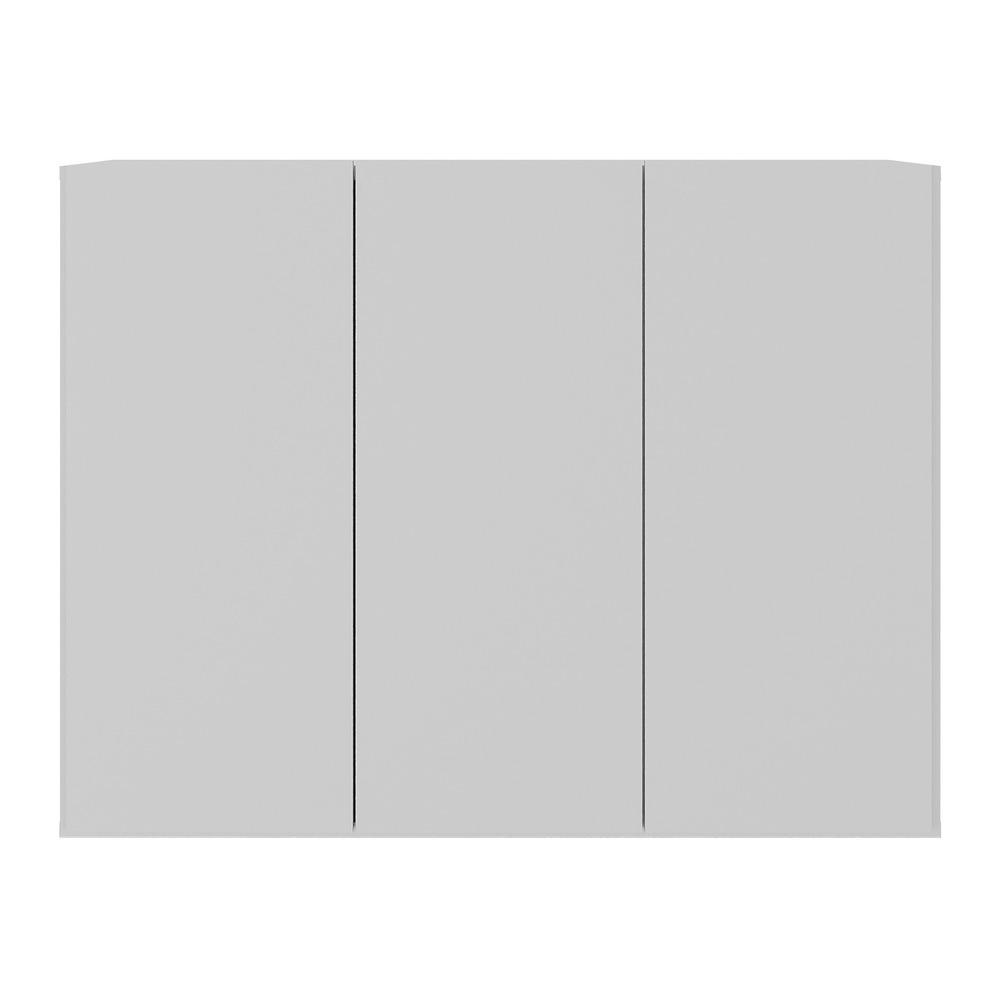 Balcão Multiuso Organizador para Banheiro 3 Portas 90cm Multimóveis MP5039 Branco