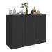 Balcão Multiuso Organizador para Banheiro 3 Portas 90cm Multimóveis MP5039 Preto