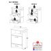 Balcão Multiuso/Comedouro para Cães e Gatos Multimóveis MP6026 Branco