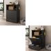Balcão Multiuso/Comedouro para Cães e Gatos Multimóveis MP6026 Preto