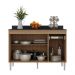 Balcão de Cozinha 120cm Gabinete para Pia Paris Multimóveis MP2233 Rustic/Branco