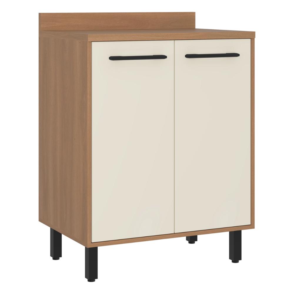 Balcão de Cozinha 70cm para Cooktop com Tampo e 2 Portas Havana Multimóveis CR20309 Rovere/Champanhe