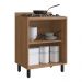 Balcão de Cozinha 70cm para Cooktop com Tampo e 2 Portas Havana Multimóveis CR20309 Rovere/Grafite