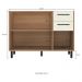 Balcão de Cozinha Gabinete Pia 120cm 3 Portas e 2 Gavetas Havana Multimóveis CR20310 Rovere/Champanhe