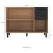 Balcão de Cozinha Gabinete Pia 120cm 3 Portas e 2 Gavetas Havana Multimóveis CR20310 Rovere/Grafite