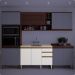 Balcão de Cozinha Gabinete Pia com 2 Portas e 3 Gavetas 120cm Multimóveis CR20397 Freijó/Branco