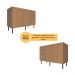 Balcão de Cozinha Gabinete para Pia 120cm 2 Portas 3 Gavetas Multimóveis CR20441 Freijó