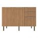 Balcão de Cozinha Gabinete para Pia 120cm 2 Portas 3 Gavetas Multimóveis CR20441 Freijó