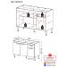 Balcão de Cozinha Gabinete para Pia 120cm Paris Multimóveis MP2215 Rustic/Branco