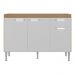 Balcão de Cozinha Gabinete para Pia 120cm Paris Multimóveis MP2215 Rustic/Branco