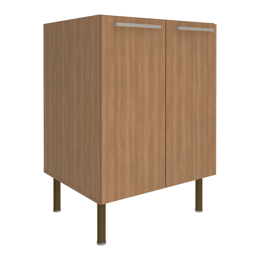Balcão de Cozinha com 2 Portas 60cm Multimóveis CR20425 Freijó