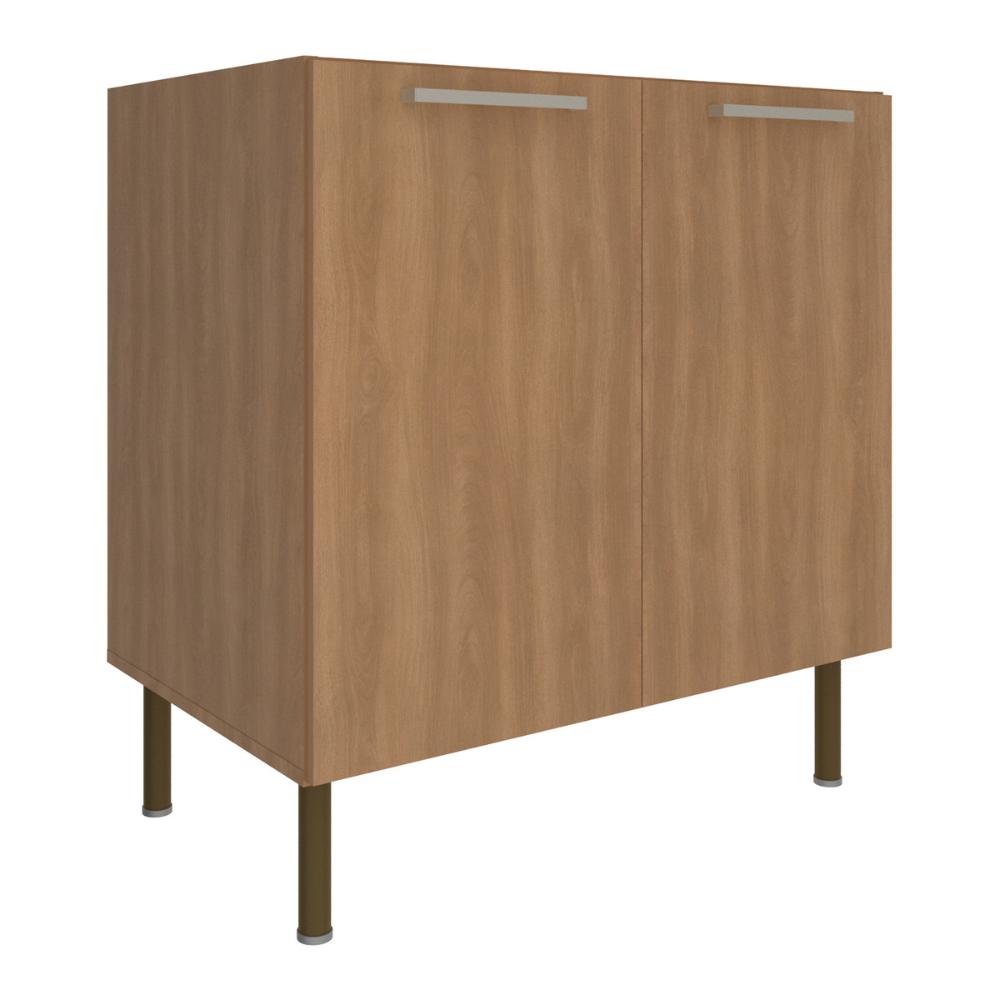 Balcão de Cozinha com 2 Portas 80cm Multimóveis CR20424 Freijó