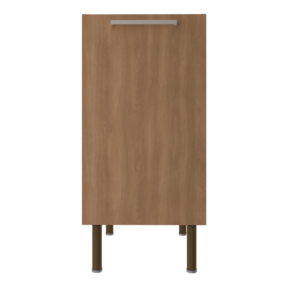 Balcão de Cozinha com Tampo e 1 Porta 40cm Multimóveis CR20458 Freijó/Mármore Branco