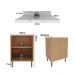 Balcão de Cozinha com Tampo e 2 Portas 60cm Multimóveis CR20461 Freijó/Mármore Branco
