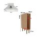 Balcão de Cozinha com Tampo e Porta-Toalhas 20cm Multimóveis CR20459 Freijó/Mármore Branco