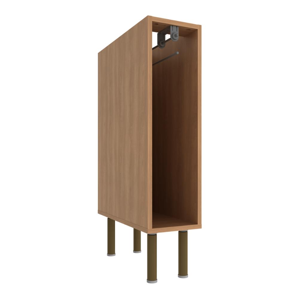 Balcão de Cozinha com Tampo e Porta-Toalhas 20cm Multimóveis CR20459 Freijó/Mármore Branco