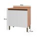 Balcão de Cozinha com Tampo para Cooktop e 2 Portas 80cm Multimóveis CR20396 Freijó/Branco