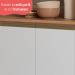 Balcão de Cozinha com Tampo para Cooktop e 2 Portas 80cm Multimóveis CR20396 Freijó/Branco