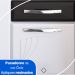 Balcão de Cozinha de Aço Gabinete para Pia 3 Portas 2 Gavetas 150cm Multimóveis CR20355 Branco/Preto