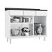Balcão de Cozinha de Aço Triplo com Tampo Rose Multimóveis CR6090 Branco