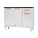 Balcão de Cozinha de Aço com Tampo 3 Portas e 1 Gaveta 105cm Multimóveis CR20361 Branco