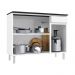 Balcão de Cozinha de Aço com Tampo 3 Portas e 1 Gaveta 105cm Multimóveis CR20361 Branco