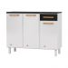 Balcão de Cozinha de Aço com Tampo 3 Portas e 1 Gaveta 105cm Multimóveis CR20361 Branco/Preto