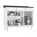 Balcão de Cozinha de Aço com Tampo 3 Portas e 3 Gavetas 105cm Multimóveis CR20360 Branco